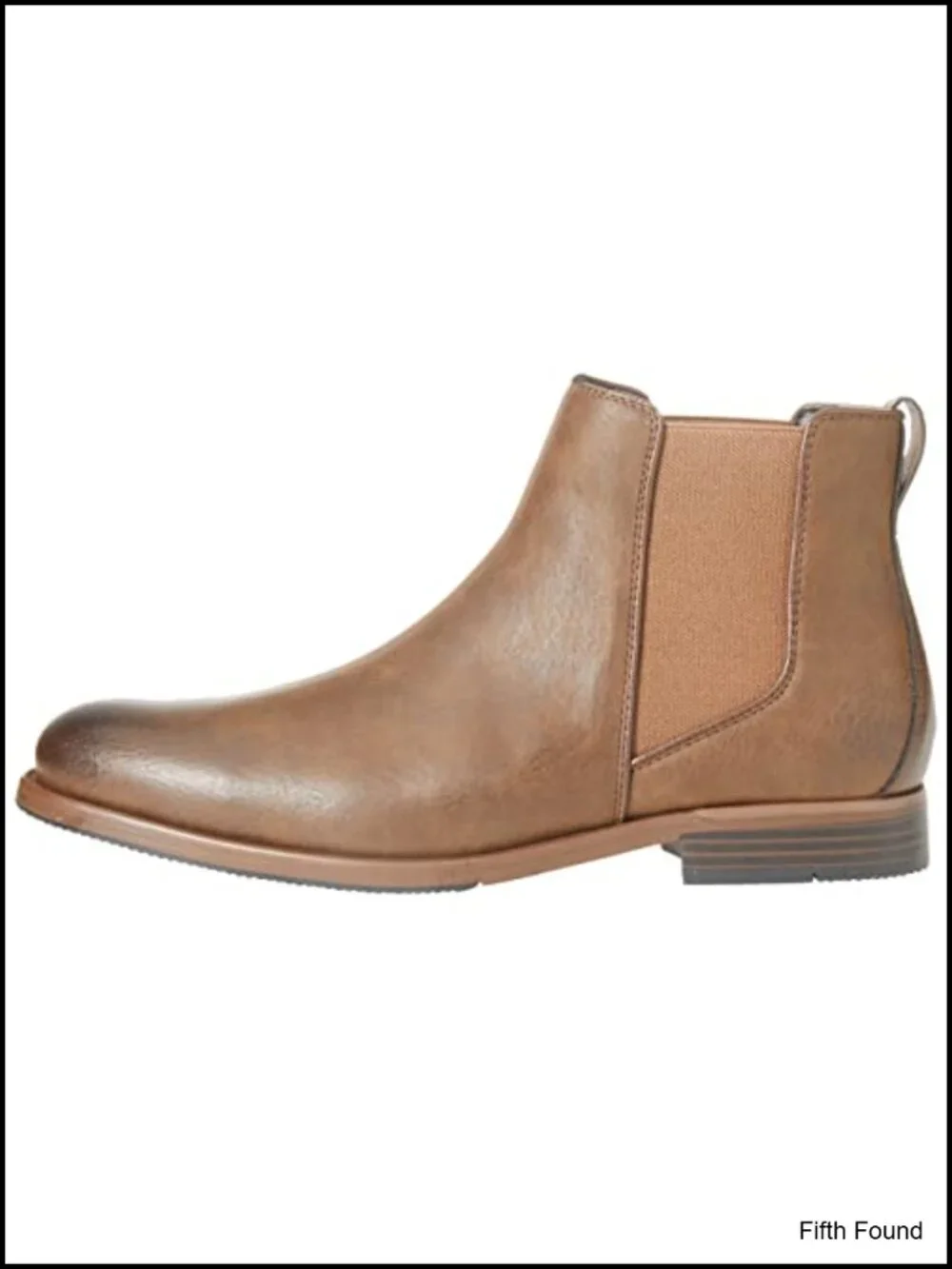 Men's Slip On Chelsea Ankle Boot Faux Leather Memory Foam